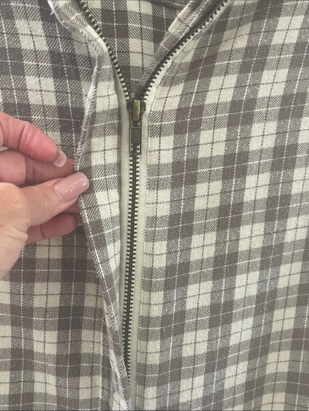 Gilded Intent Distressed Flannel Jacket with Hood EUC Size XS - Picture 6 of 14